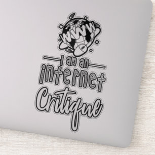 Soy un pegatina crítico de internet
