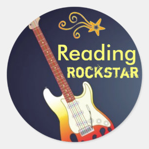 Soy un Pegatina de Leer Rockstar