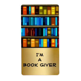 Soy un Pegatina de librería de donadores de libros
