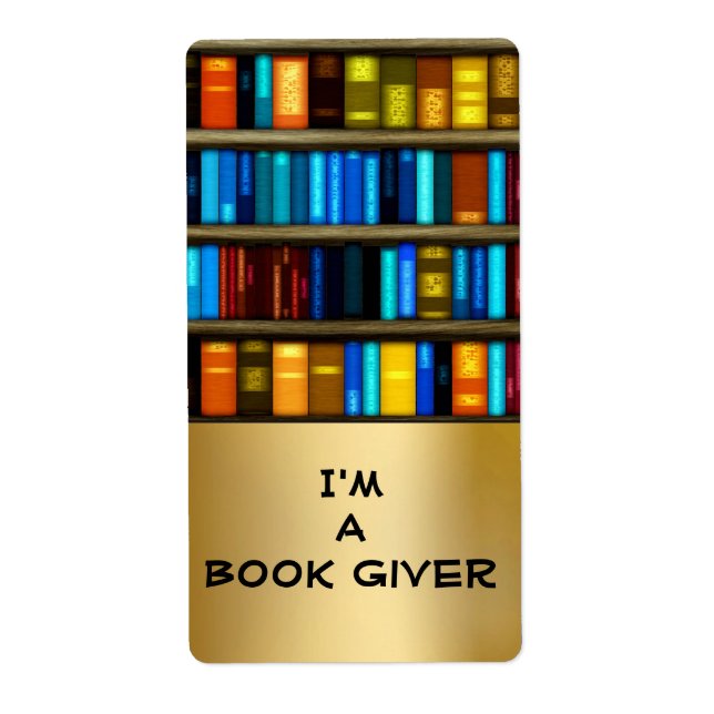 Soy un Pegatina de librería de donadores de libros (Frente)