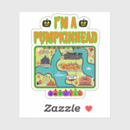 Soy un Pegatina de Mapa de Pumpkinhead