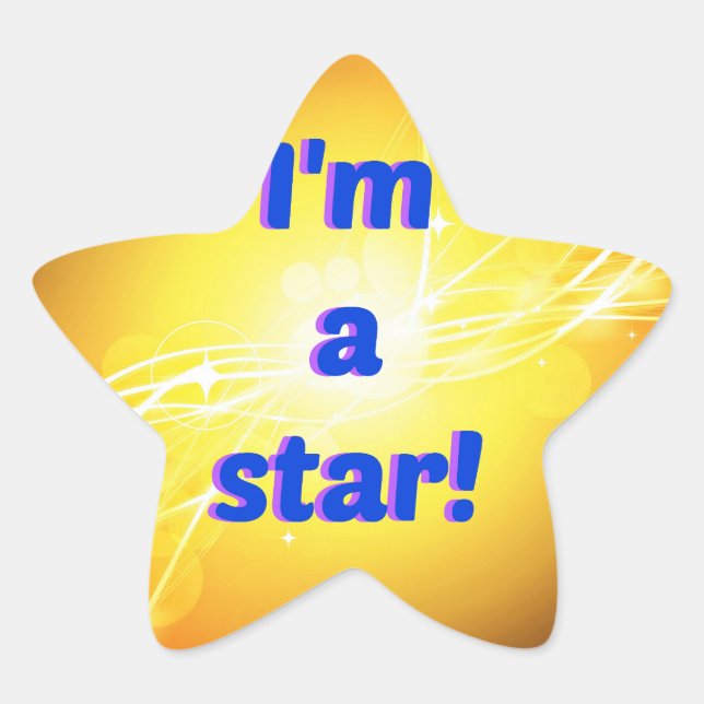 Soy un Pegatina estrella, Glossy (Anverso)