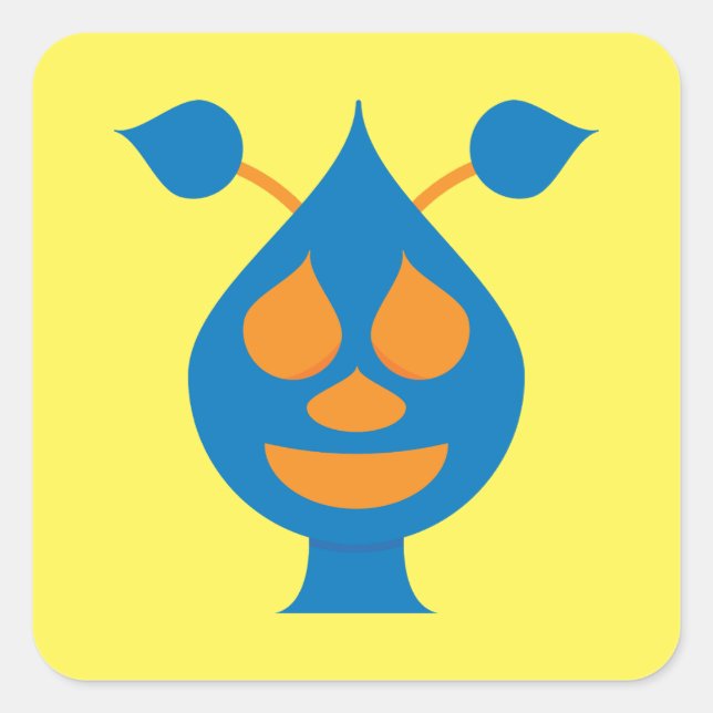 Soy un Pegatina extranjero feliz (Anverso)