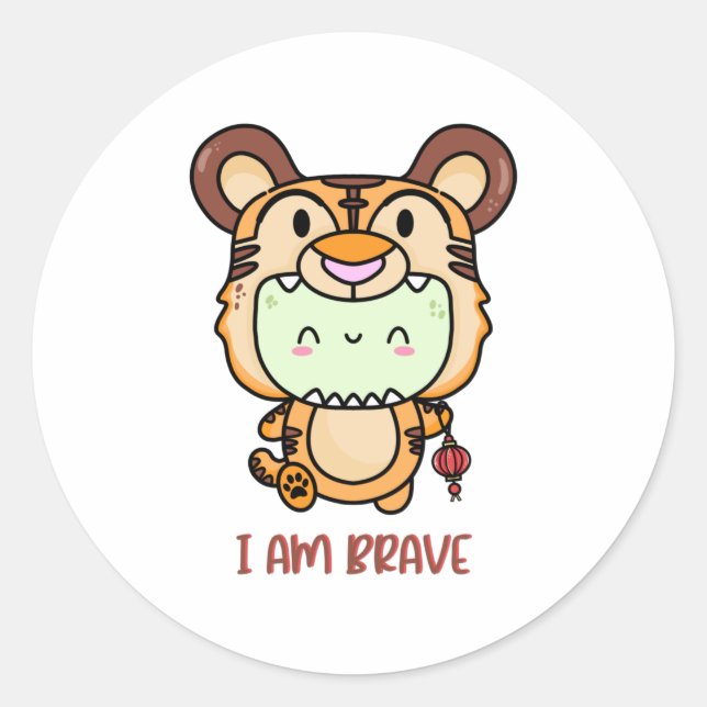 Soy un pegatina valiente. (Anverso)