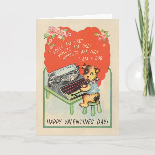 SOY UN PERRO - divertido tarjeta de San Valentín d (Anverso)