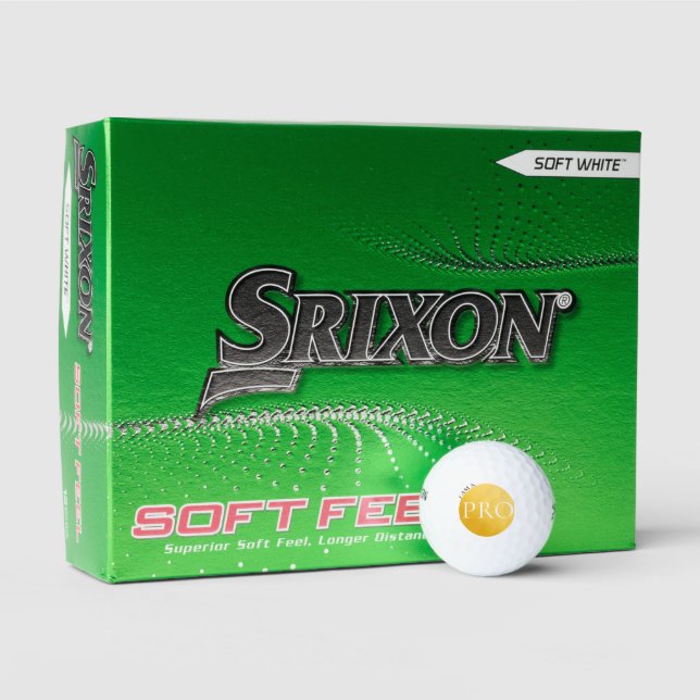 SOY UN PRO - Bola de Golf Dorada Personalizada (Embalaje)