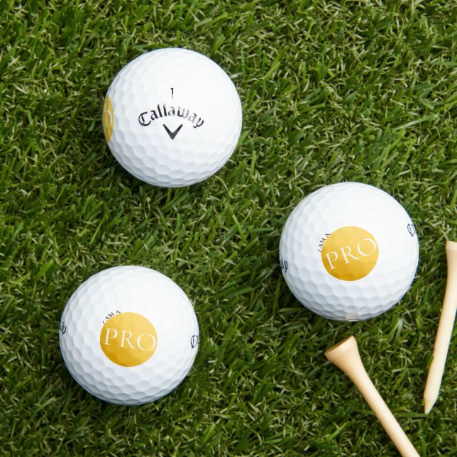 SOY UN PRO | Pelota de Golf Dorada Personalizada (Césped in situ)
