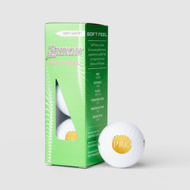 SOY UN PRO | Pelota de Golf Dorada Personalizada (Embalaje)