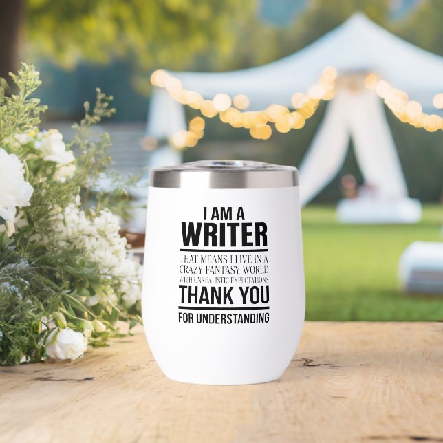 Soy un regalo divertido de autor escritor (Boda (girada))