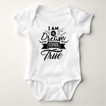 Soy un sueño vengo camisa verdadera del bebé del