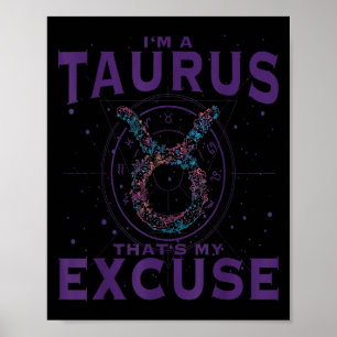 Soy Un Taurus Zodiac Rótulo Arte Gráfico Bull Horo