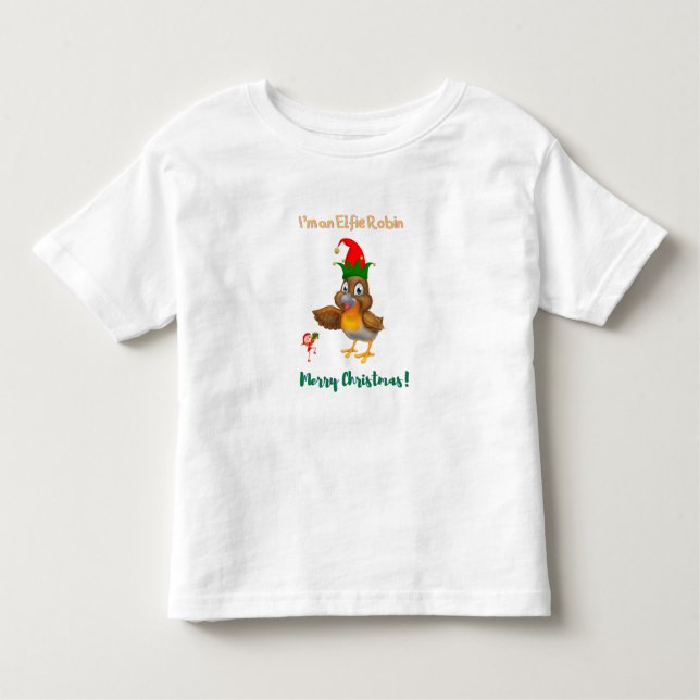 Soy una camiseta de Elfie Robin Navidades (Anverso)