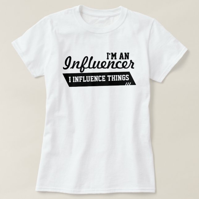 Soy una camiseta de Influencer (el negro en (Diseño del anverso)