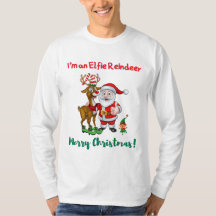 Soy una camiseta de Navidades de renos de Elfie