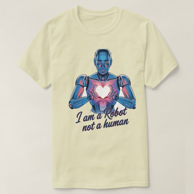 Soy una camiseta de Robot pintado (Diseño del anverso)