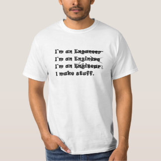 Soy una camiseta del blanco del ingeniero