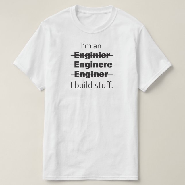 Soy una camiseta del ingeniero (Diseño del anverso)