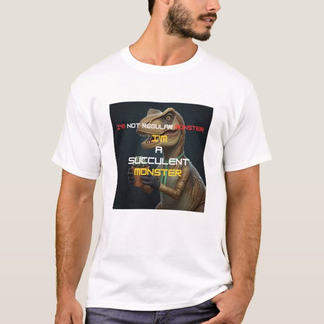 Soy una camiseta divertida de dinosaurio monstruo  (Anverso)