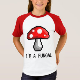 Soy una camiseta fungicida de la seta del pixel
