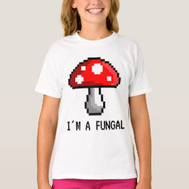 Soy una camiseta fungicida de la seta del pixel