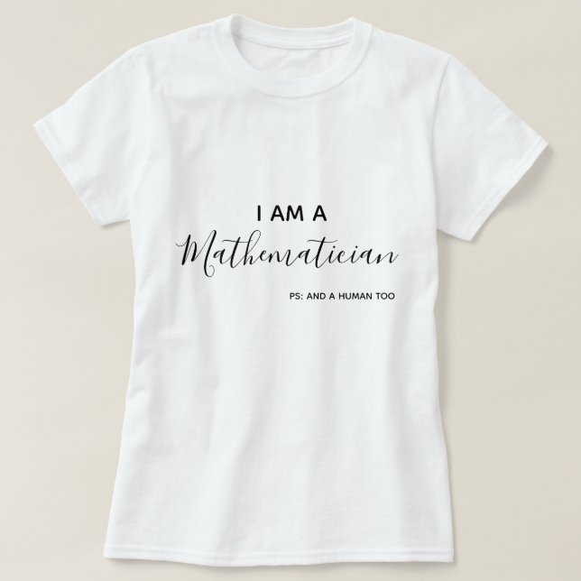 Soy una camiseta matemática (Diseño del anverso)