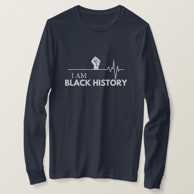 Soy una camiseta oscura de la historia negra (Anverso del diseño)