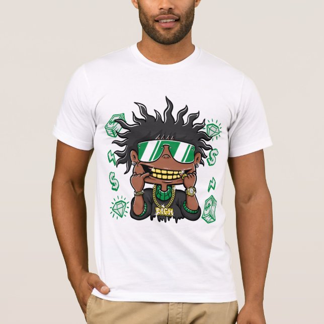 Soy una camiseta rica - Declaración audaz y segura (Anverso)
