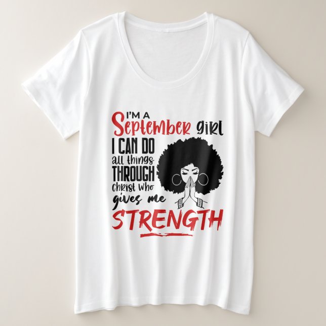 Soy Una Chica De Septiembre Rezando A Mujer Reina  (Anverso del diseño)