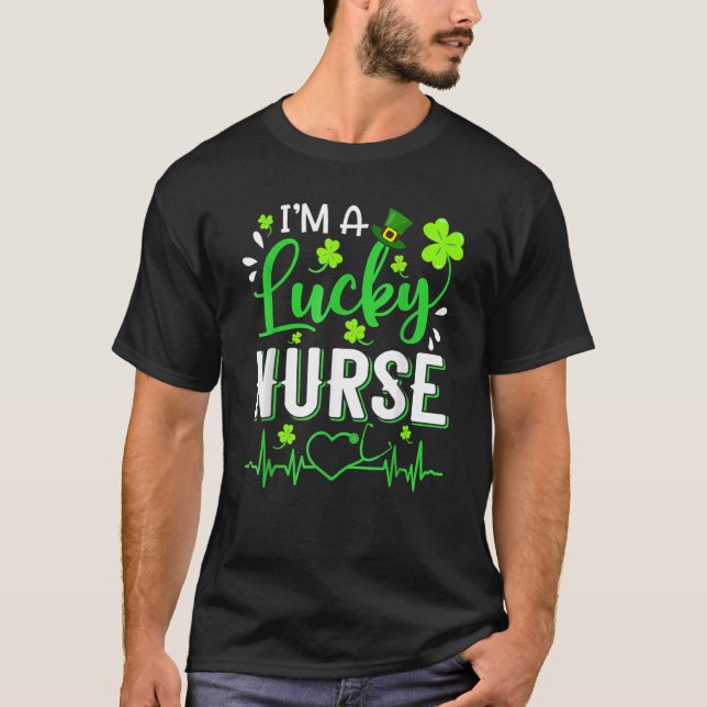 Soy una enfermera afortunada Shamrock Top Hat St P (Anverso)
