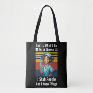 Soy una enfermera y sé cosas Bolsa de mano