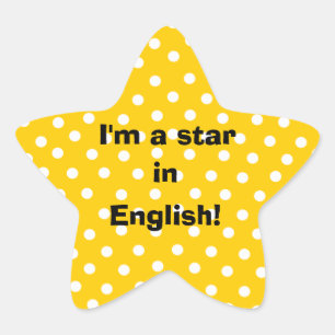 Soy una estrella en pegatinas de personalizable en