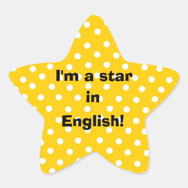Soy una estrella en pegatinas de personalizable en (Anverso)