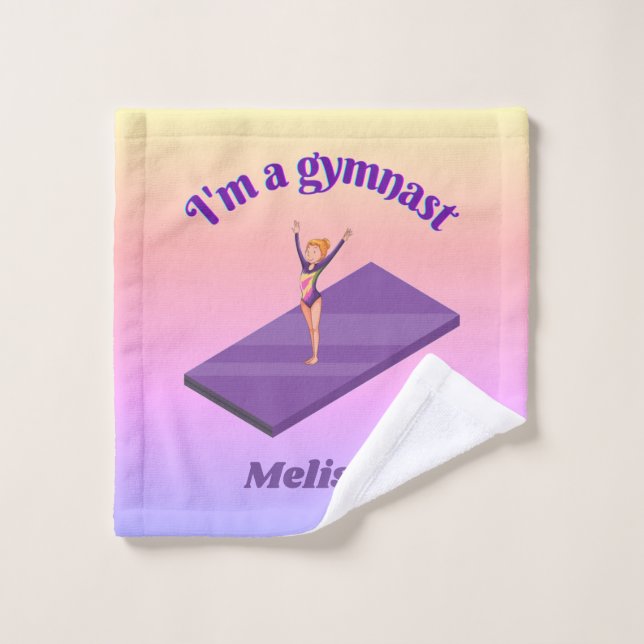 Soy una gimnasta - Chica con Leotard sobre Gimnasi (Toallita)