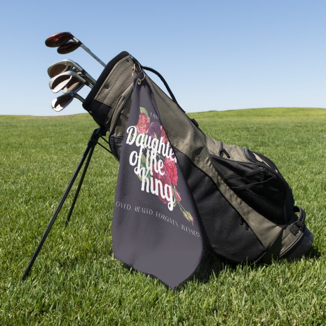 "Soy una Hija del Rey" Toalla de Golf (Verde)