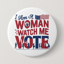 soy una mujer mira mi botón de voto