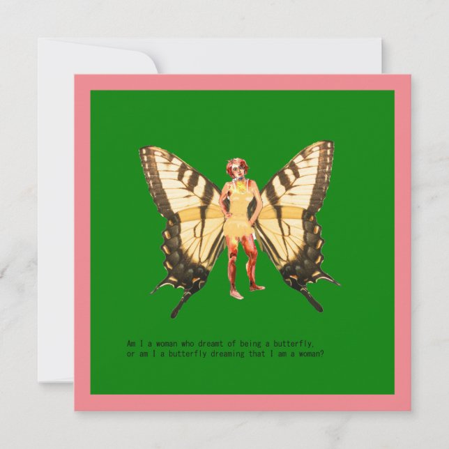 ¿Soy una mujer que sueña con ser una mariposa? (Anverso)