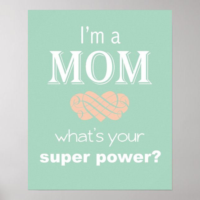 Soy una poster de impresión de super potencia de m (Frente)