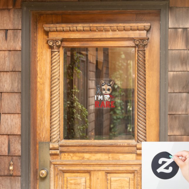 Soy una rara ventana de JJ Pegatina de letras blan (Puerta de casa)