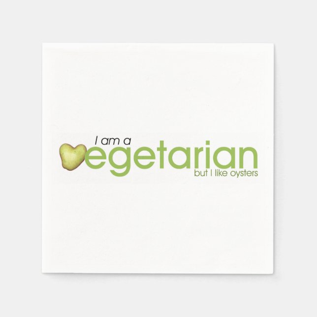 Soy una servilleta de papel vegetariano (Anverso)