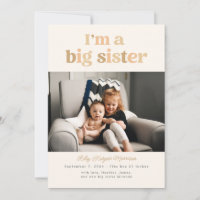 Soy una tarjeta de Invitación plana Big Sister (Ne