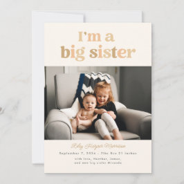 Soy una tarjeta de Invitación plana Big Sister (Ne
