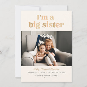 Soy una tarjeta de Invitación plana Big Sister (Ne