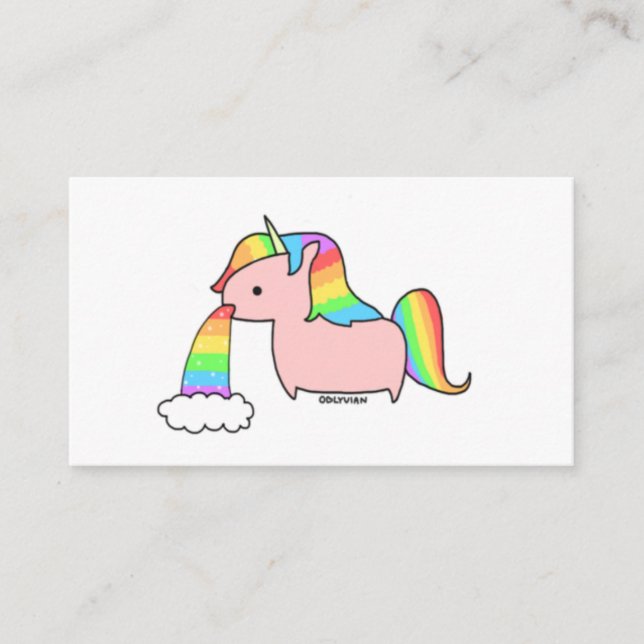 Soy una tarjeta de visita del unicornio (Anverso)