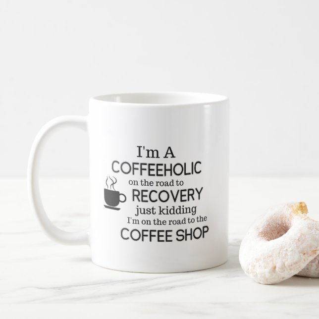 Soy una taza de café divertida de Coffeeholic (Con donut)