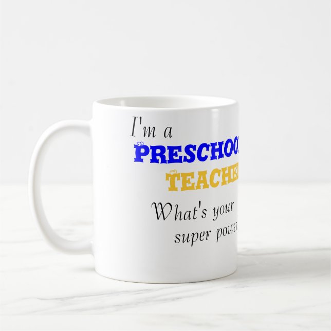 Soy una taza preescolar del profesor (Izquierda)