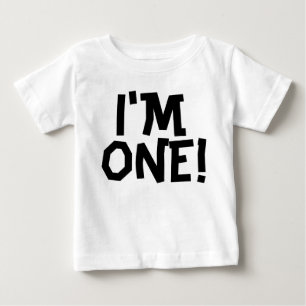 ¡SOY UNO! Camisetas de cumpleaños de un bebé