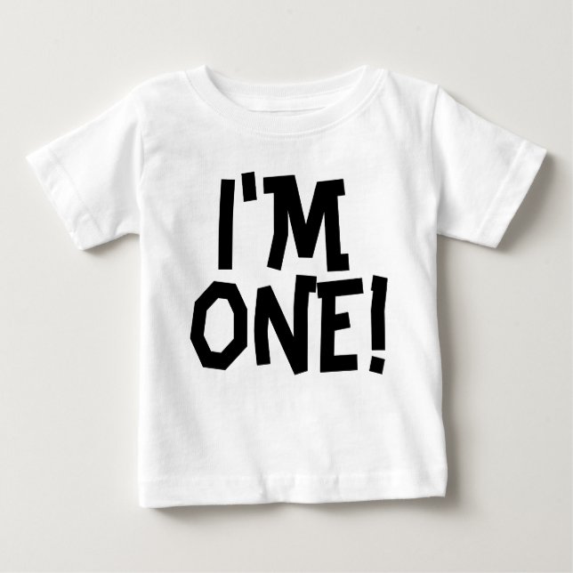 ¡SOY UNO! Camisetas de cumpleaños de un bebé (Anverso)