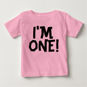 ¡SOY UNO! Camisetas de primer cumpleaños de un beb