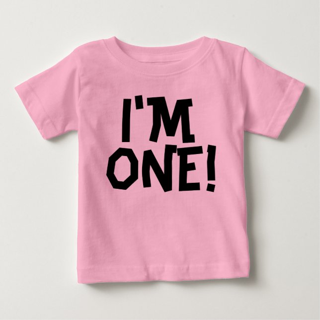 ¡SOY UNO! Camisetas de primer cumpleaños de un beb (Anverso)