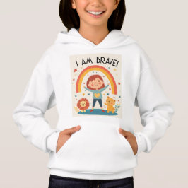Soy valiente - Niños Affirmación Hoodie